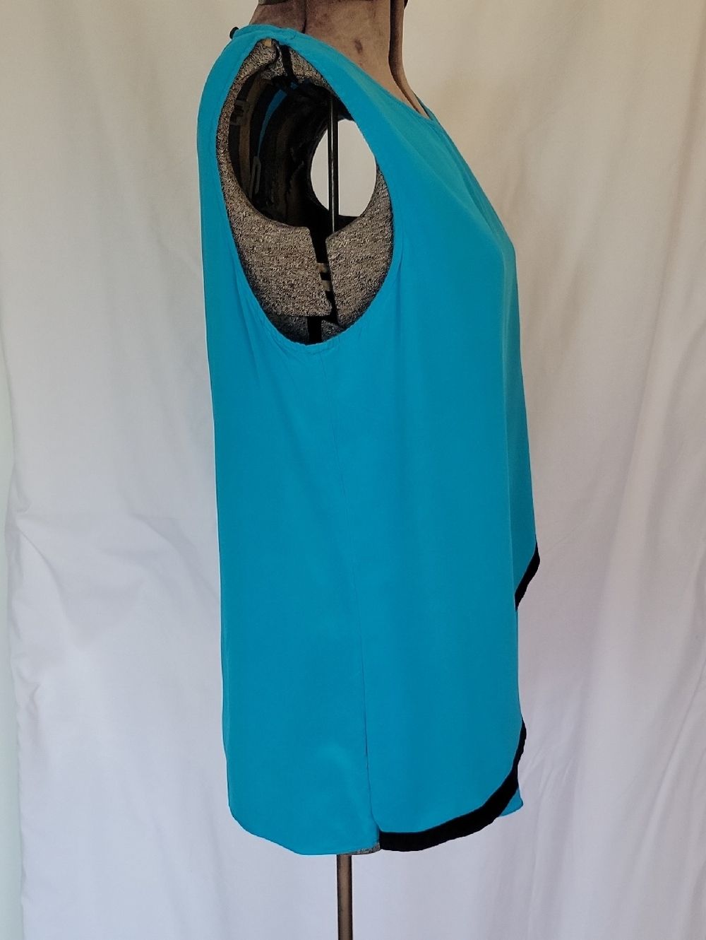 LAUREN Ralph Lauren Silk Top, 16, Blue/Black - Picture 7 of 10